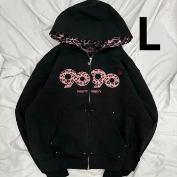 9090 girl OG Logo Zip Hoodie black L