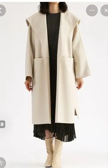 [ 미사용 ] Mila Owen 울 코트 아이보리