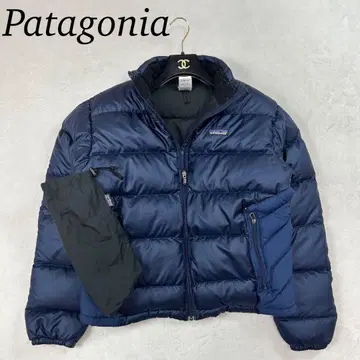 K162 S 파타고니아 수납 봉투 있음 두꺼운 다운 자켓 블루 남성용