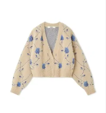 furfur 로즈 자카드 가디건