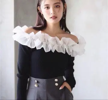 2024 리랜드트루 Rirandture 오간 프릴 리브 니트