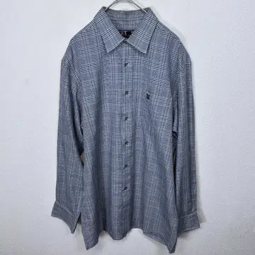 새상품급 DAKS 닥스 그레이 계열 체크 무늬 긴팔 셔츠 L 사이즈