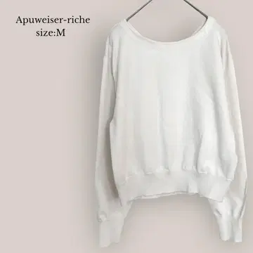 Apuweiser-riche 앞뒤 2way 펄 니트 풀오버 화이트