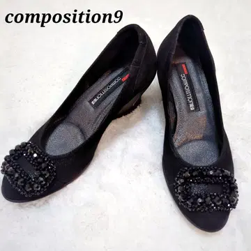 컴포지션9 컴포트 펌프스 비쥬 블랙 웨지 22cm