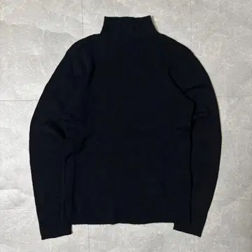 울 100% 터틀넥 니트 블랙 L 심플 베이직