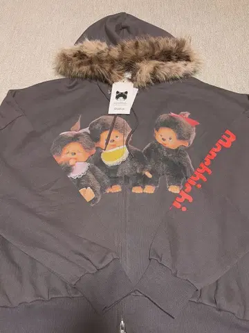 jouetie x 몽치치 퍼 도킹 ZIP 후디 쥬에티