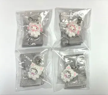 산리오 메지루시 액세서리 마이멜로디 쿠로미 4개 세트 복슬복슬 스노우