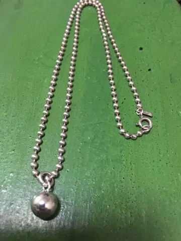 프랑스 벼룩시장 앤티크 실버 목걸이 구슬 공 아슈페 프랑스 구제 의류