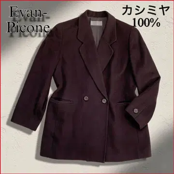[캐시미어 100%] 에반피코네 피코트 도쿄스타일 와인 레드 M