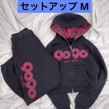 9090 girl OG Logo 셋업 chacoal pink