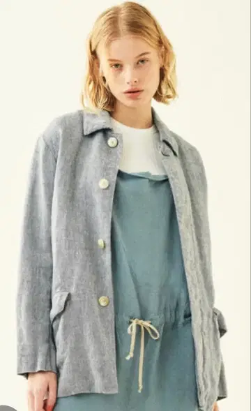 GALERIE VIE 워시드 트위드 워크 자켓 투모로우랜드