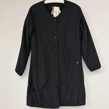 히트 무브먼트 블랙 안감 퀼트 롱 코트