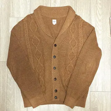 GAP 케이블 니트 가디건 M 브라운