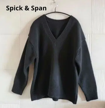 Spick & Span 로우게이지 니트 V넥 풀오버