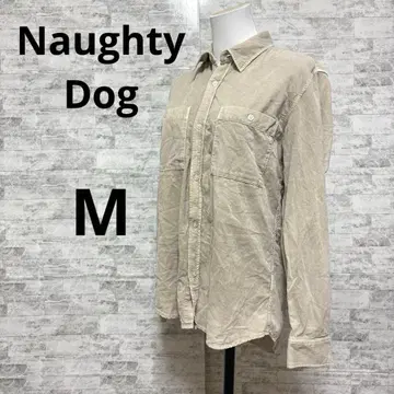 [Naughty Dog 노티도그] 베이지 코튼 긴팔 셔츠