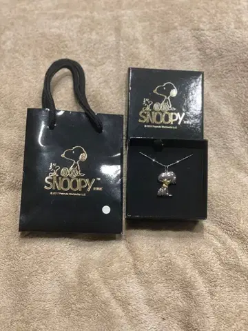 SNOOPY 스누피 목걸이 실버