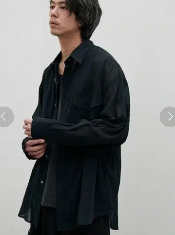 LIDNM WASHED VOILE SHEER SHIRT B