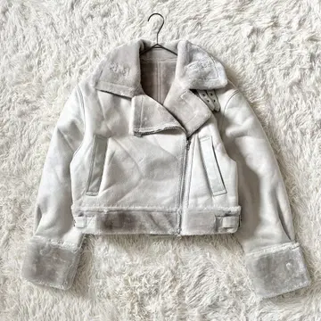 MURUA 숏 에어리 페이크 무스탕 자켓 라이더스