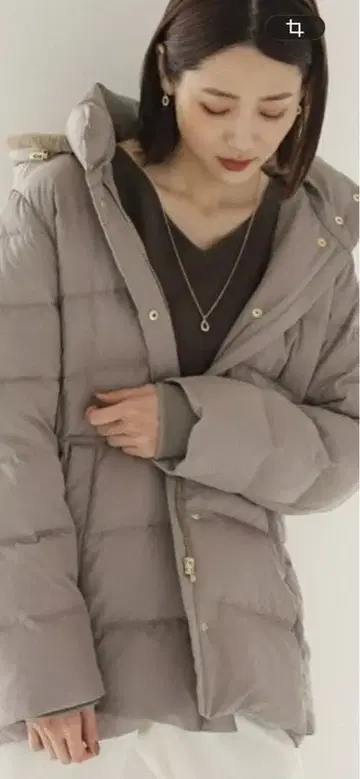 글로벌 워크 아름다운 실루엣 발수 다운 코트 모카 L