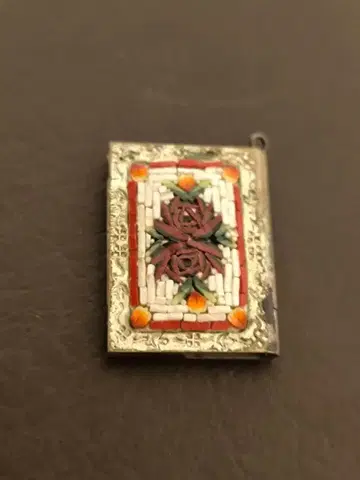 빈티지 마이크로 모자이크 로켓 펜던트 탑