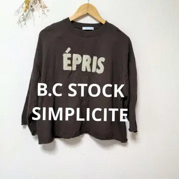 B.C STOCK SIMPLICITE 라메 사가라 자수 풀오버