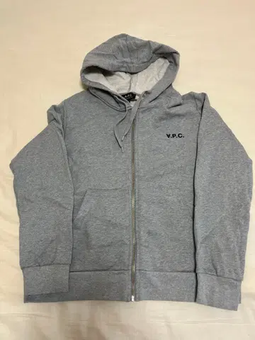 아페쎄 A.P.C. 그레이 풀 지퍼 후디 후드티 L