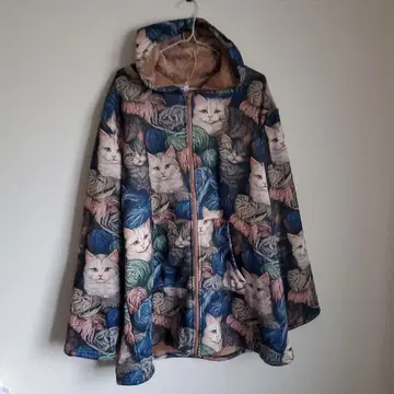 특대 사이즈 전체 고양이 올 패턴 후드티 XL XXL 오버 사이즈 캣