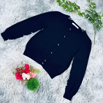 ef-de 사이즈 9(M) 블랙 버튼 니트 가디건