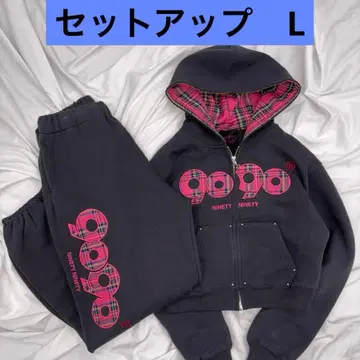 9090 girl OG Logo 셋업 chacoal pink L