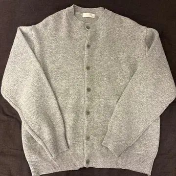 그레이 니트 가디건