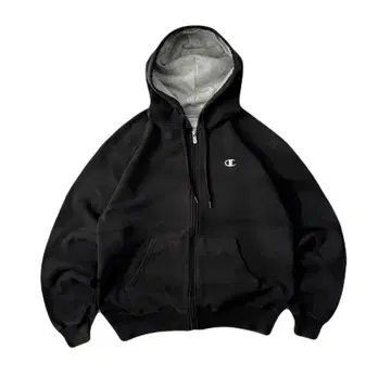 00s 챔피언 블랙 집업 후드티 2XL