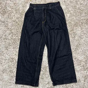 WETTEMPT 다크 데님 와이드 팬츠