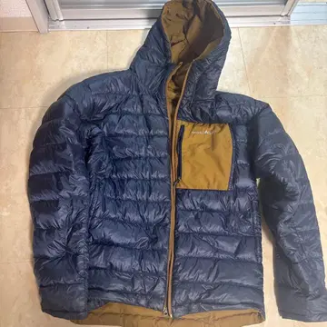 몽벨 다운 자켓 네이비/브라운