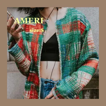 아메리/레이디 라이크 프린트 트위드 재킷