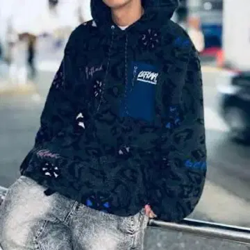 LEFLAH/블랙/보아 후드티