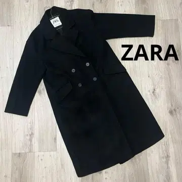 ZARA 자라 멜톤 더블 체스터 코트 롱 코트