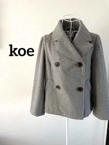 [ koe ] P 코트 숏 기장 그레이 Free