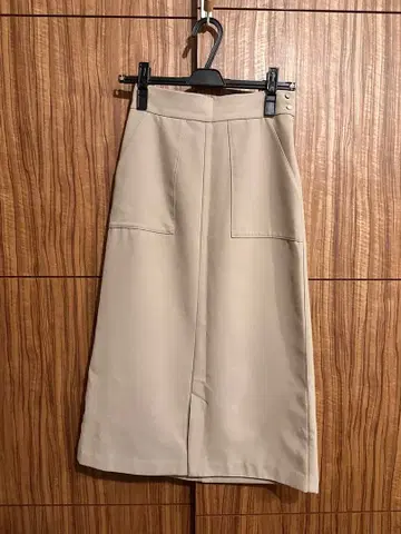 FREE'S MART 베이지 M 타이트 스커트 무릎 기장 포켓 부착