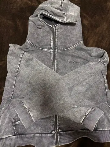 MAZZEL 그레이 집업 후디 L