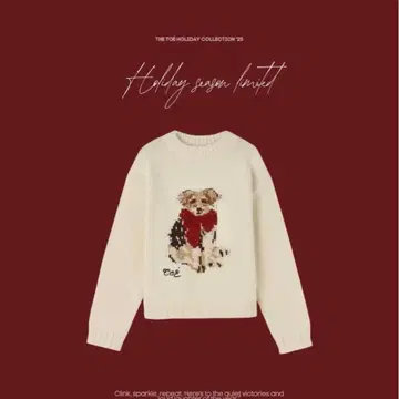 THE TOE Schloss holiday Dog Knit M