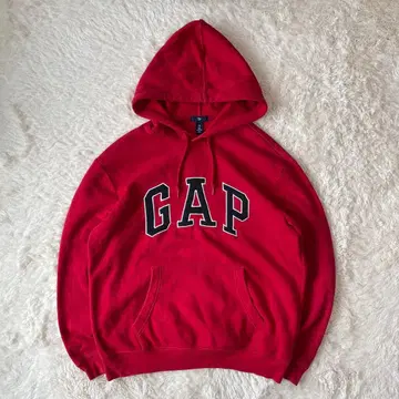 GAP y2k archive 풀오버 후드티 짧은 기장 로고 와펜 M