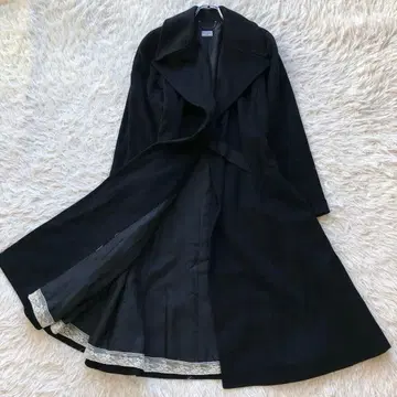 [ 새상품급 맥시 길이 ] 폴스미스 롱 코트 블랙 XL 울 레이스