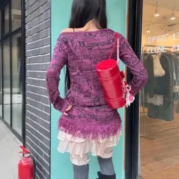 HYSTERIC GLAMOUR 긴팔 티셔츠 원피스 그래픽 헤이세이