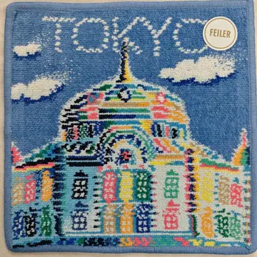 페이러 손수건 미사용 새상품 라브라리 도쿄 블루