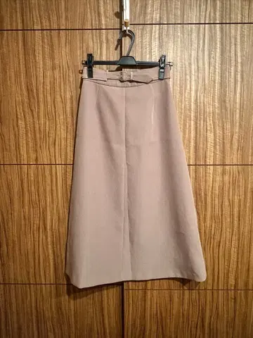 N. Natural Beauty Basic 핑크 베이지 플레어 스커트