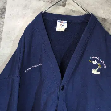 저지 맨투맨 트레이닝복 네이비 버튼 A34,5