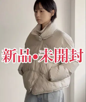 UNE MANSION 하이넥 빈티지 리브 니트 컬러 충전솜 점퍼