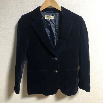 MAVOU 네이비 벨벳 자켓