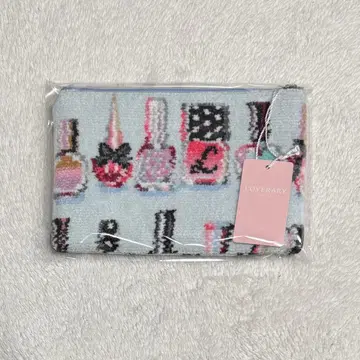러브러리 폴리쉬 플랫 파우치 S 페일 블루