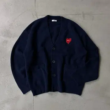 ONCILY 멜티 하트 로고 니트 가디건